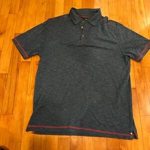 Nat Nast Men's Charcoal Polo with Red Trim